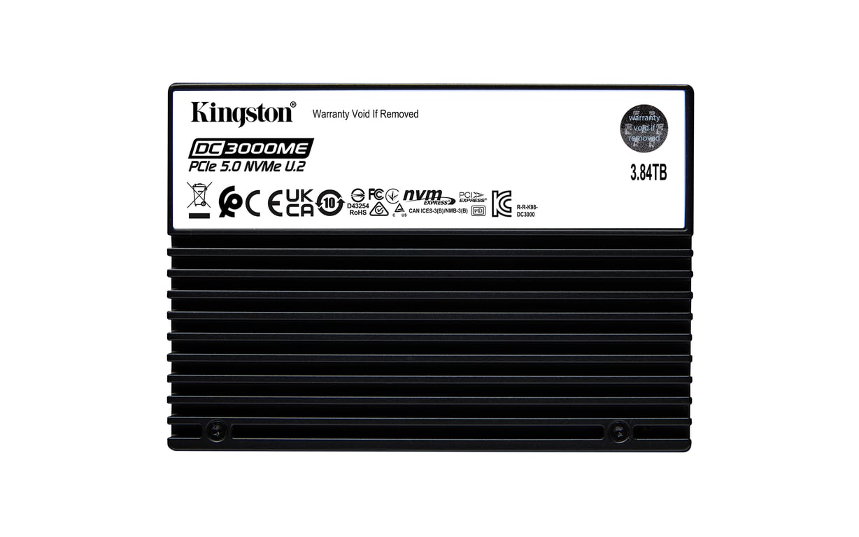 Kingston Technology DC3000ME 3,84 TB U.2 PCI Express 5.0 NVMe 3D eTLC SEDC3000ME/3T8 SEDC3000ME/3T8