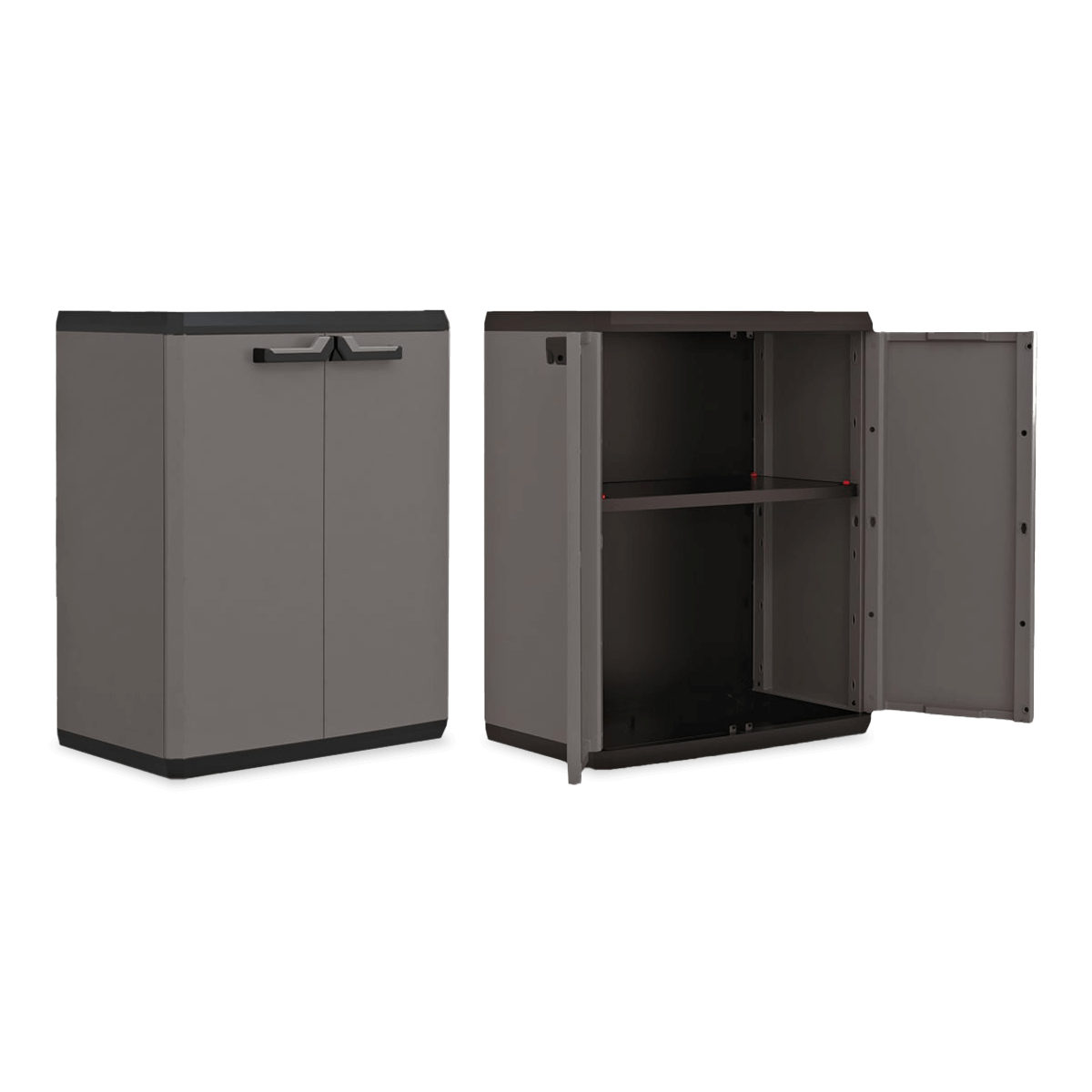KIS Piu - Low Cabinet Grey/Black