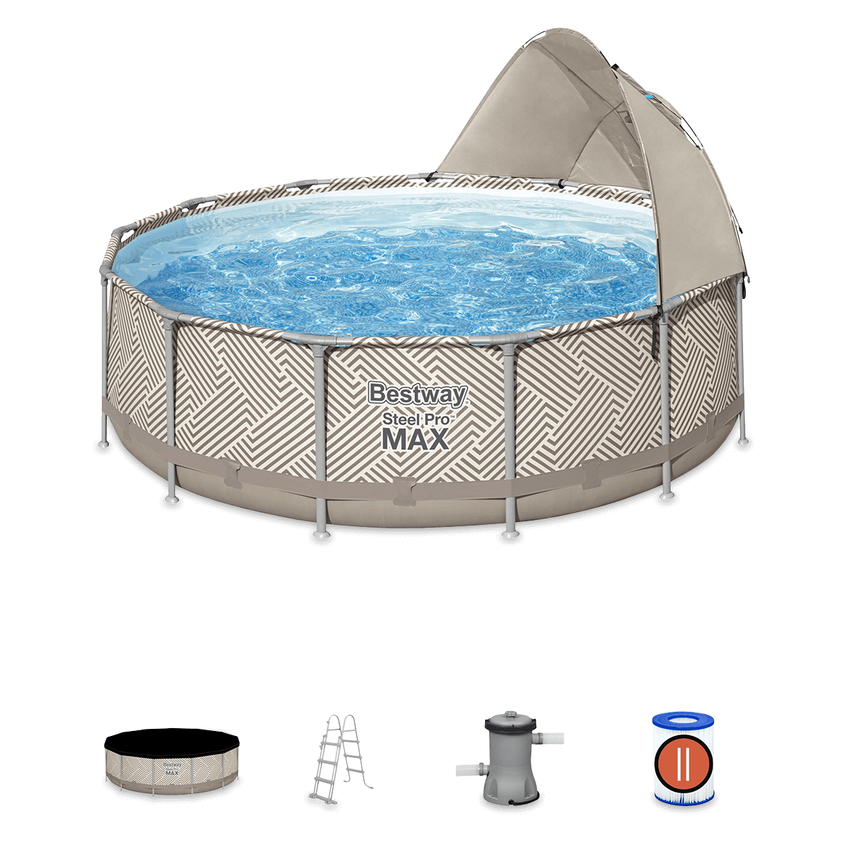 Basen Stelażowy 13FT 396x107 cm SteelPRO BESTWAY