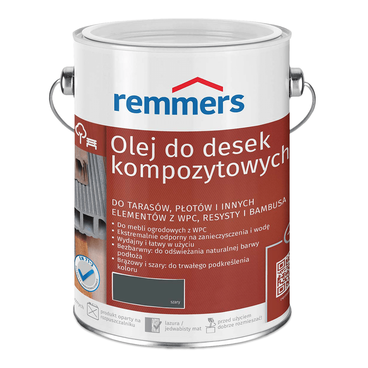 REMMERS Olej do tarasów kompozytowych 0,75l szary