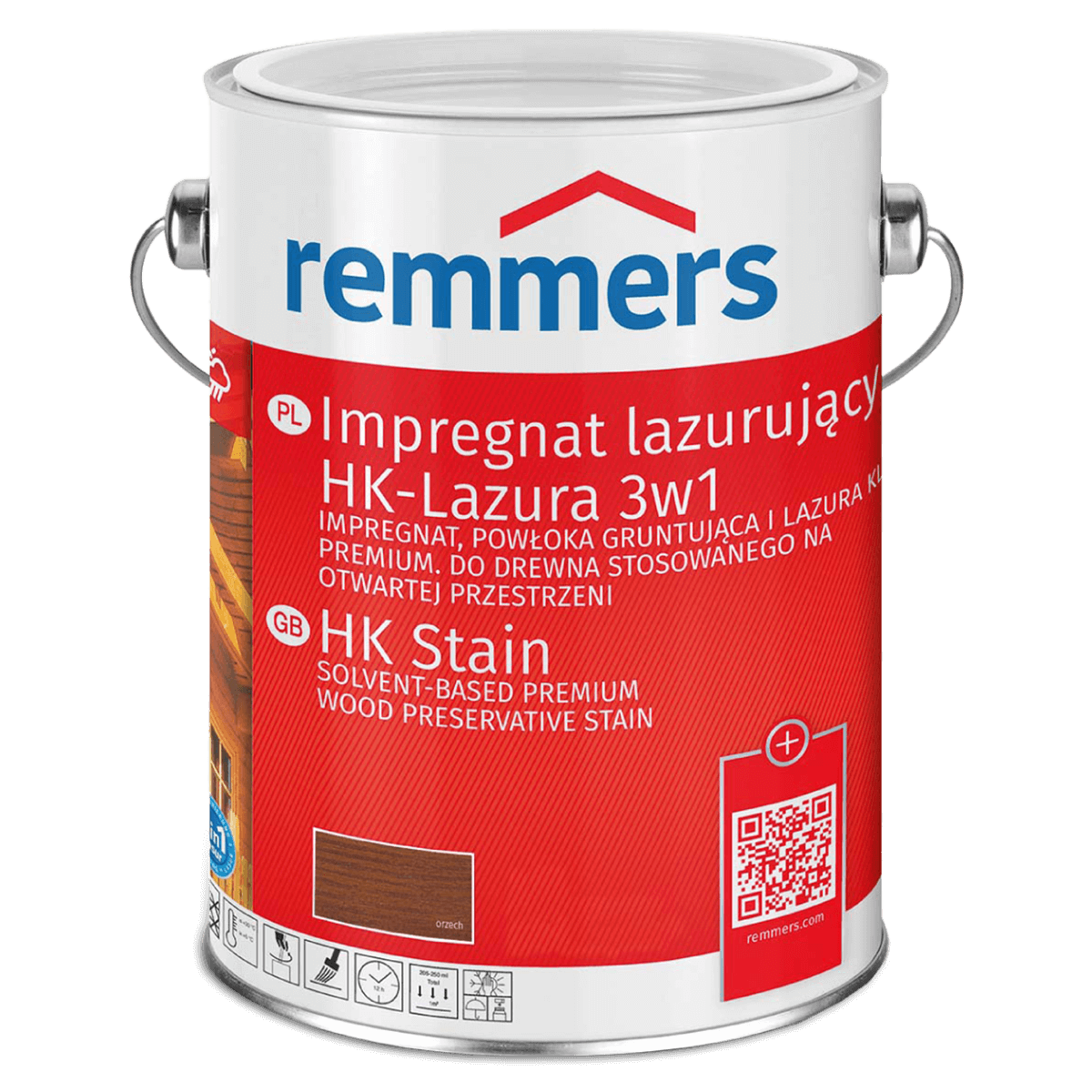 REMMERS Impregnat lazurujący HK-LAZURA 3w1 orzech 0,75l