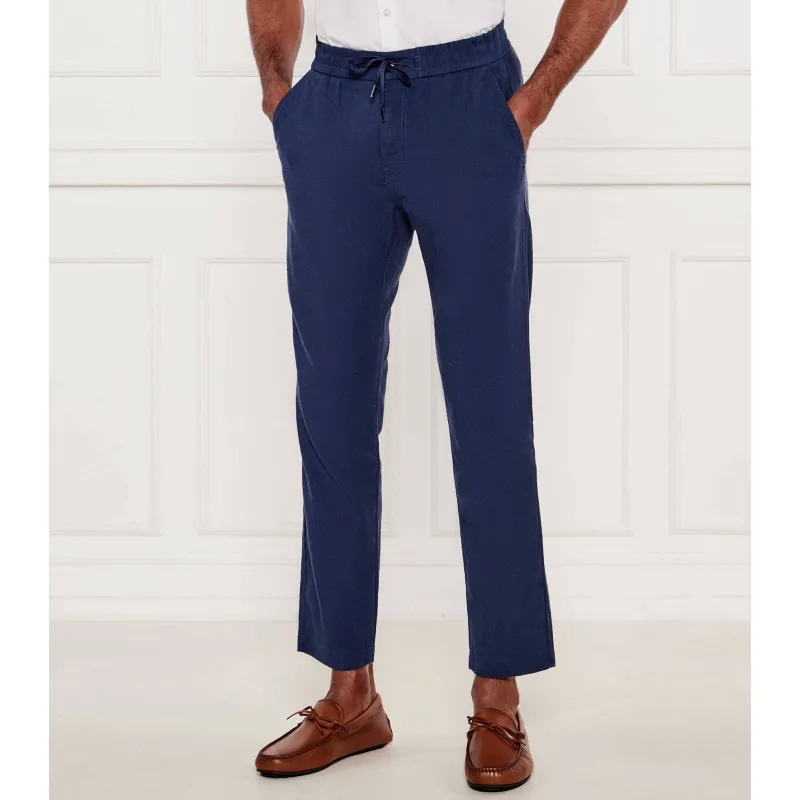BOSS ORANGE Lniane spodnie Sanderson-L Regular Fit