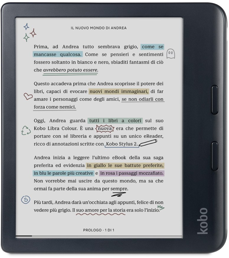 Kobo Libra Colour black Schwarz Bundle incl Stylus 2 N428-KU-BK-K-BU N428KUBKKBU