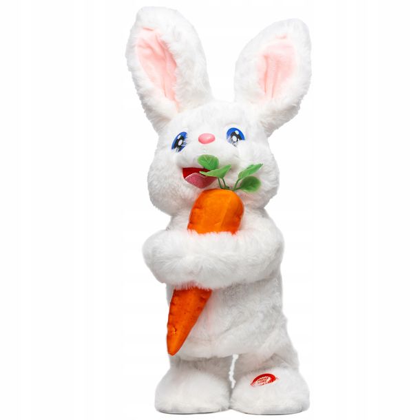 Królik Zając Z Marchewką Interaktywny Tańczy Gra Powtarza Mówi