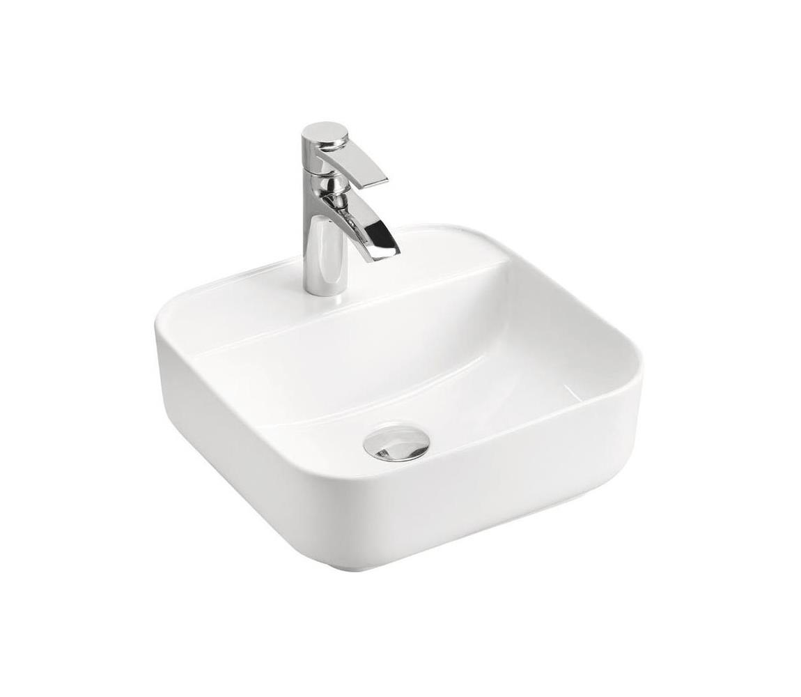 Comad Magic 2 umywalka 40x40 cm nablatowa kwadratowa biały połysk UM-6288MAGIC40DP