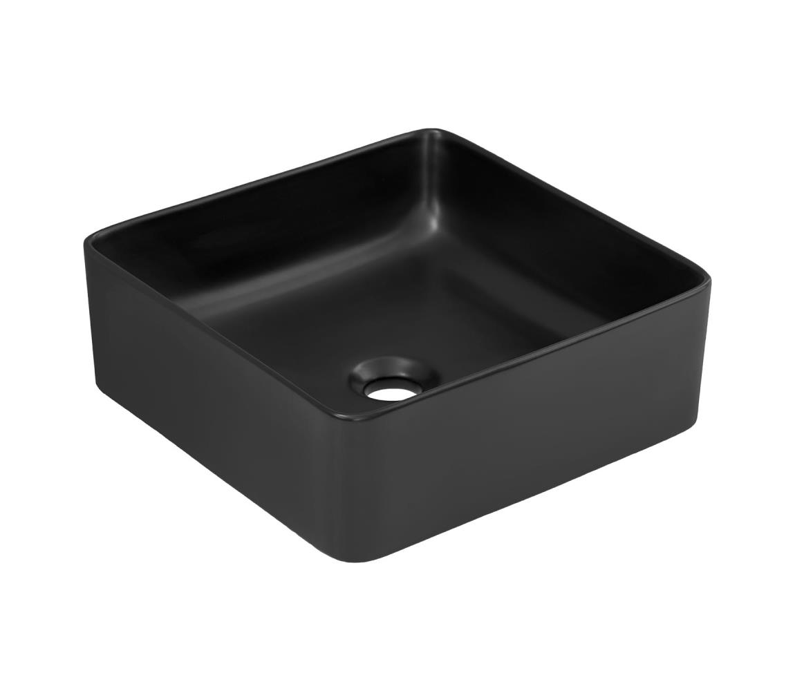 Comad Slim umywalka 37x37 cm nablatowa kwadratowa czarny mat UM-6276SLIM40BLACKDP