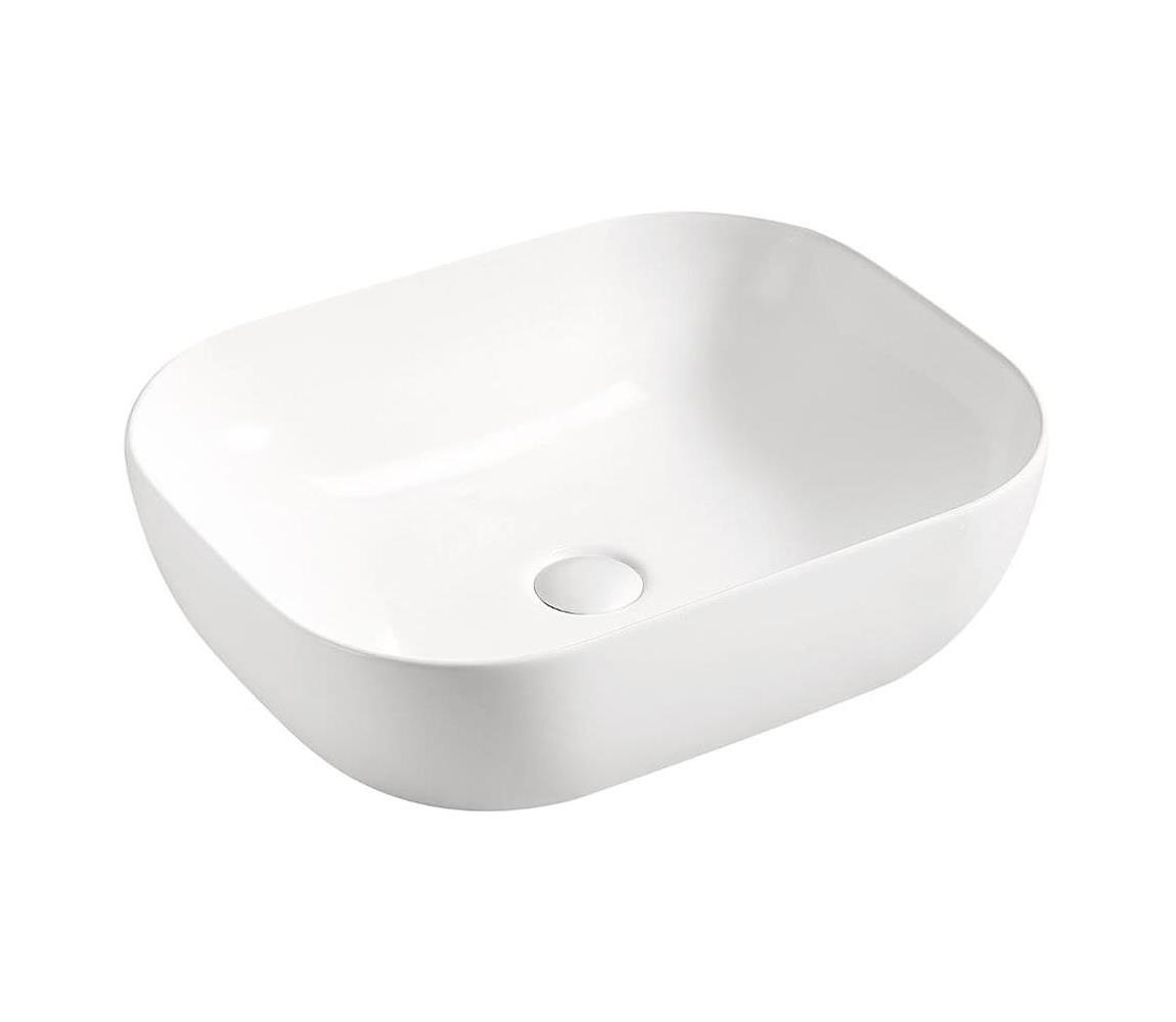 Comad Smile umywalka 50x40 cm nablatowa prostokątna biały połysk UM-6254SMILE50DP