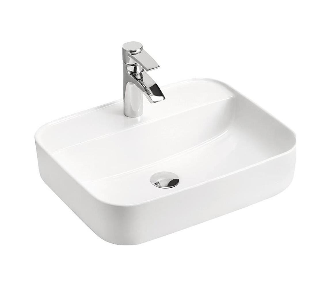 Comad Magic 2 umywalka 50x40 cm nablatowa prostokątna biały połysk UM-6289MAGIC50DP