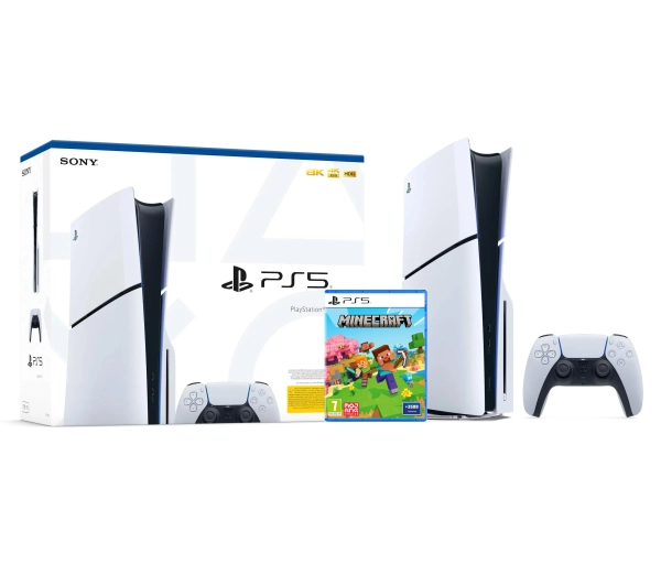 Sony PlayStation 5 Slim D Chassis (PS5 1TB z napędem + Minecraft