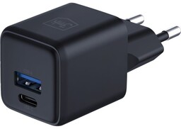 3mk Ładowarka sieciowa Hyper GaN Charger 20W, 1x USB-A QC 4+, 1x USB-C PD, czarna