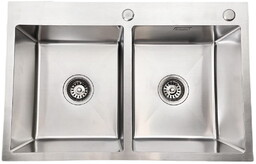 Stellman Zlewozmywak stalowy dwukomorowy STEEL 7549 inox