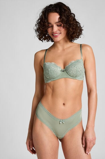 Hunkemöller Brazyliany w kształcie litery V London Zielony