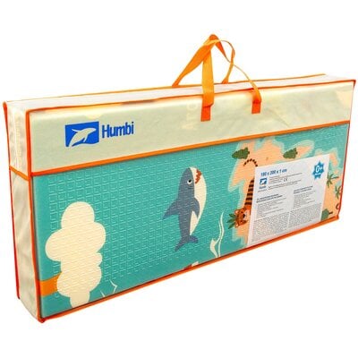 Mata piankowa HUMBI 2w1 Składana 9034 200 x 180 x 1 cm Wielokolorowa