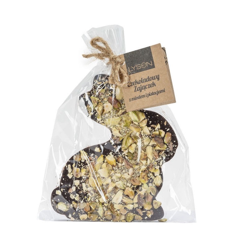 Czekolada Ciemna Zajączek Miód i Pistacje 85g