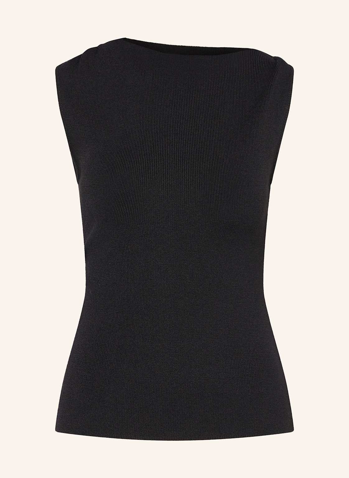 Almada Label Top Z Dzianiny Ami schwarz