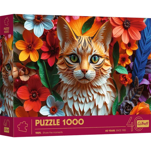 Puzzle 1000 3D 40-lecie Trefl Kot 40040 - Trefl PAP