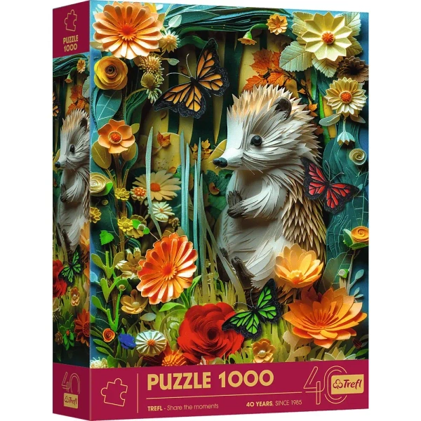 Puzzle 1000 3D 40-lecie Trefl Jeż 40042 - Trefl PAP