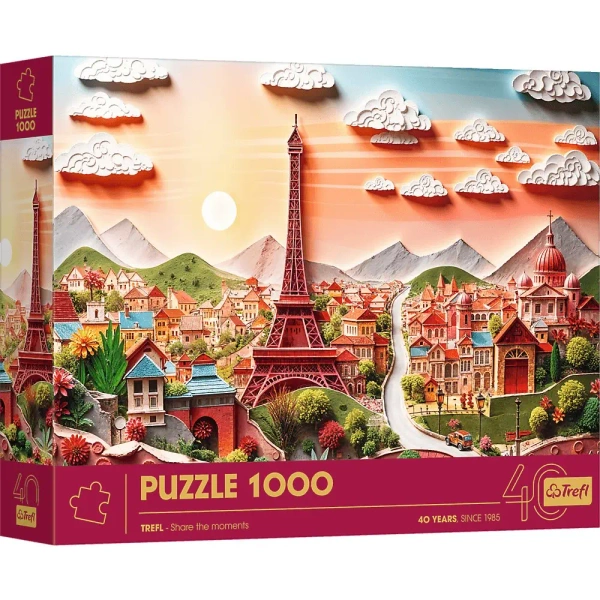 Puzzle 1000 3D 40-lecie Trefl Paryż 40044 - Trefl PAP