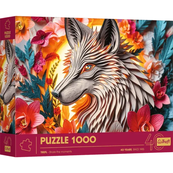 Puzzle 1000 3D 40-lecie Trefl Wilk 40041 - Trefl PAP