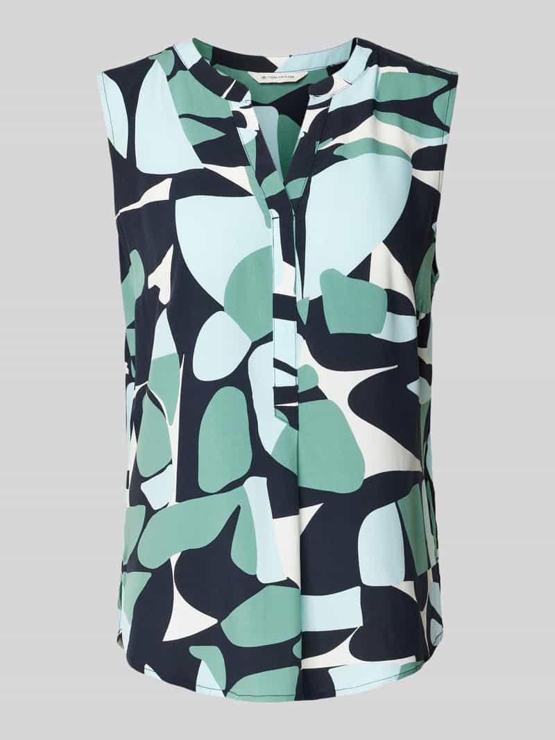 Top bluzkowy o kroju regular fit z czystej wiskozy