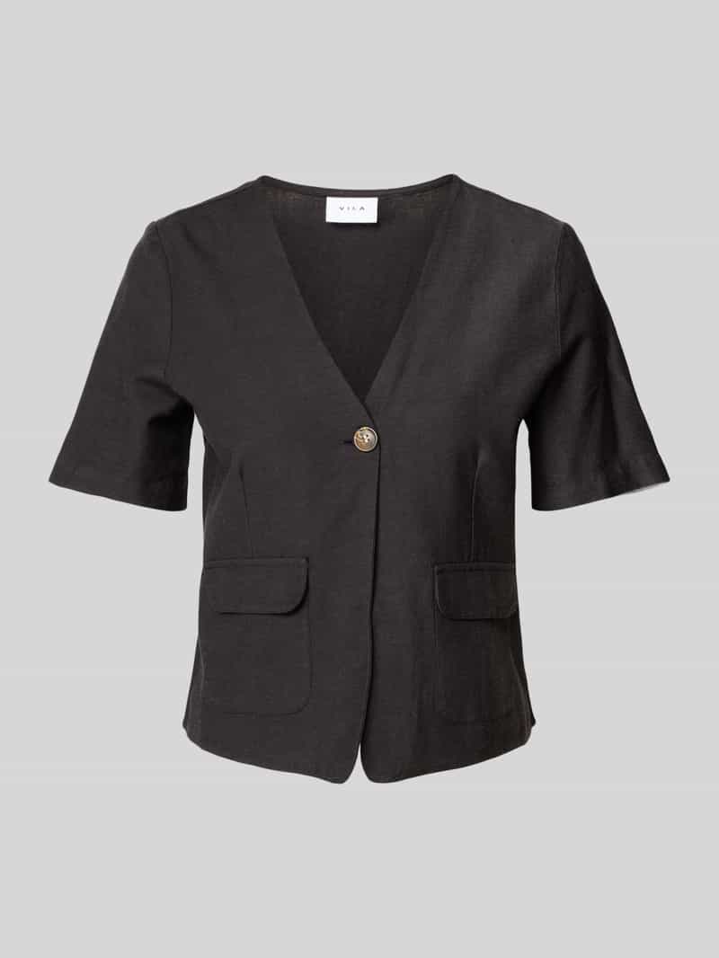 Bluzka o kroju regular fit z zapięciem na guzik i kieszeniami z patką