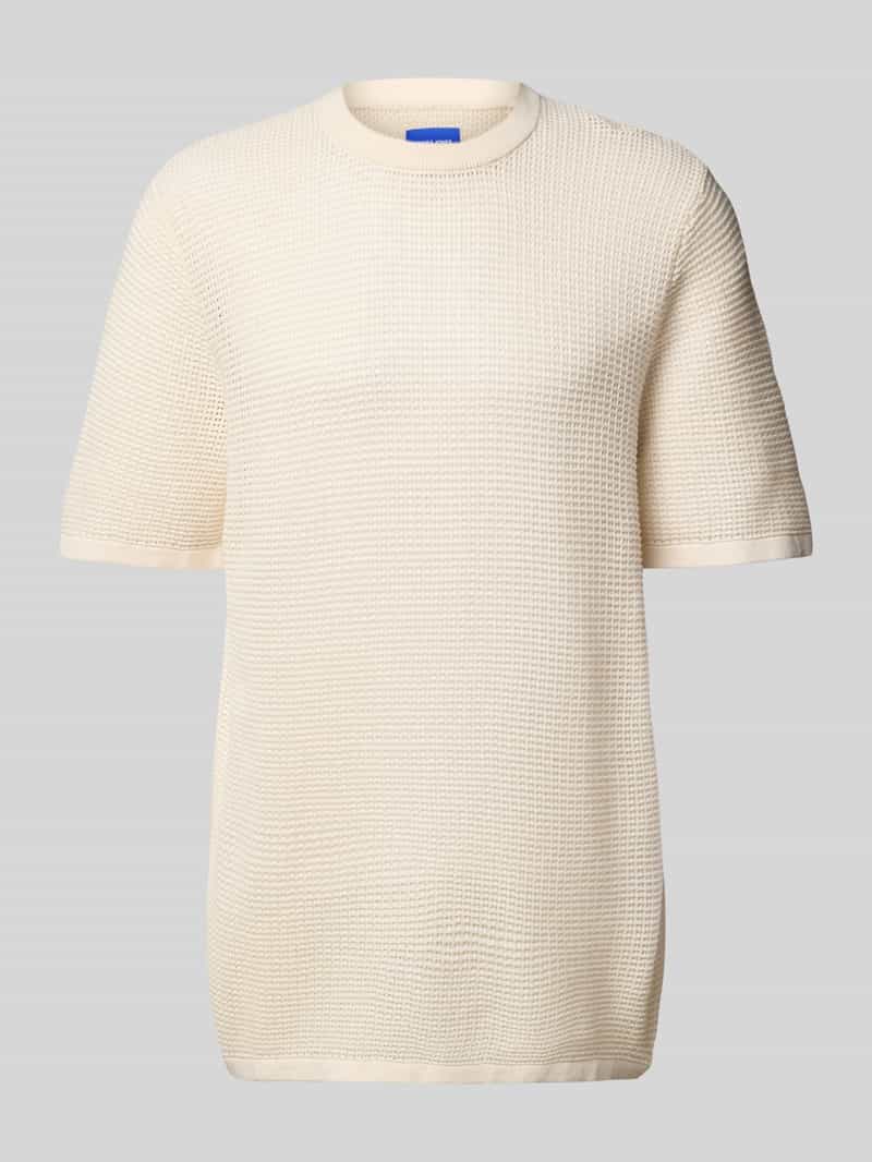 Bluzka z dzianiny z okrągłym dekoltem model ‘ALMERIA’