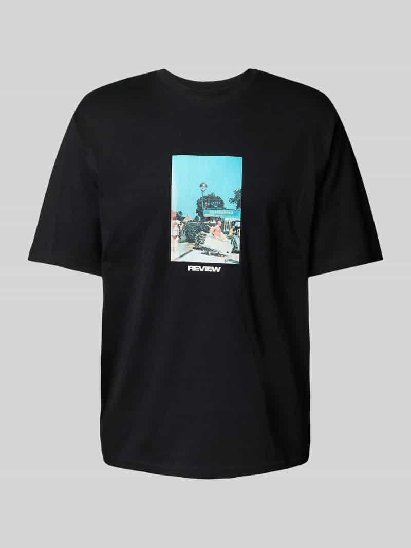 T-shirt o kroju regular fit z mieszanki bawełny i wiskozy