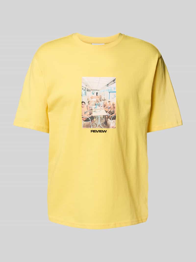 T-shirt o kroju regular fit z mieszanki bawełny i wiskozy