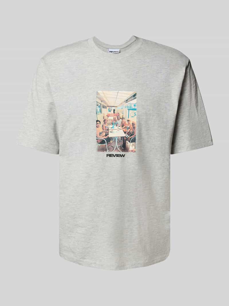 T-shirt o kroju regular fit z mieszanki bawełny i wiskozy