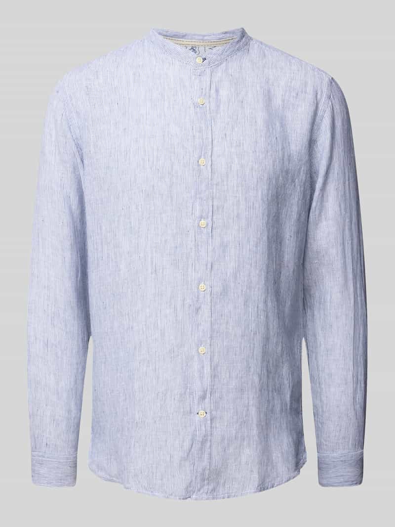 Koszula biznesowa o kroju regular fit ze stójką model ‘ANCONA’