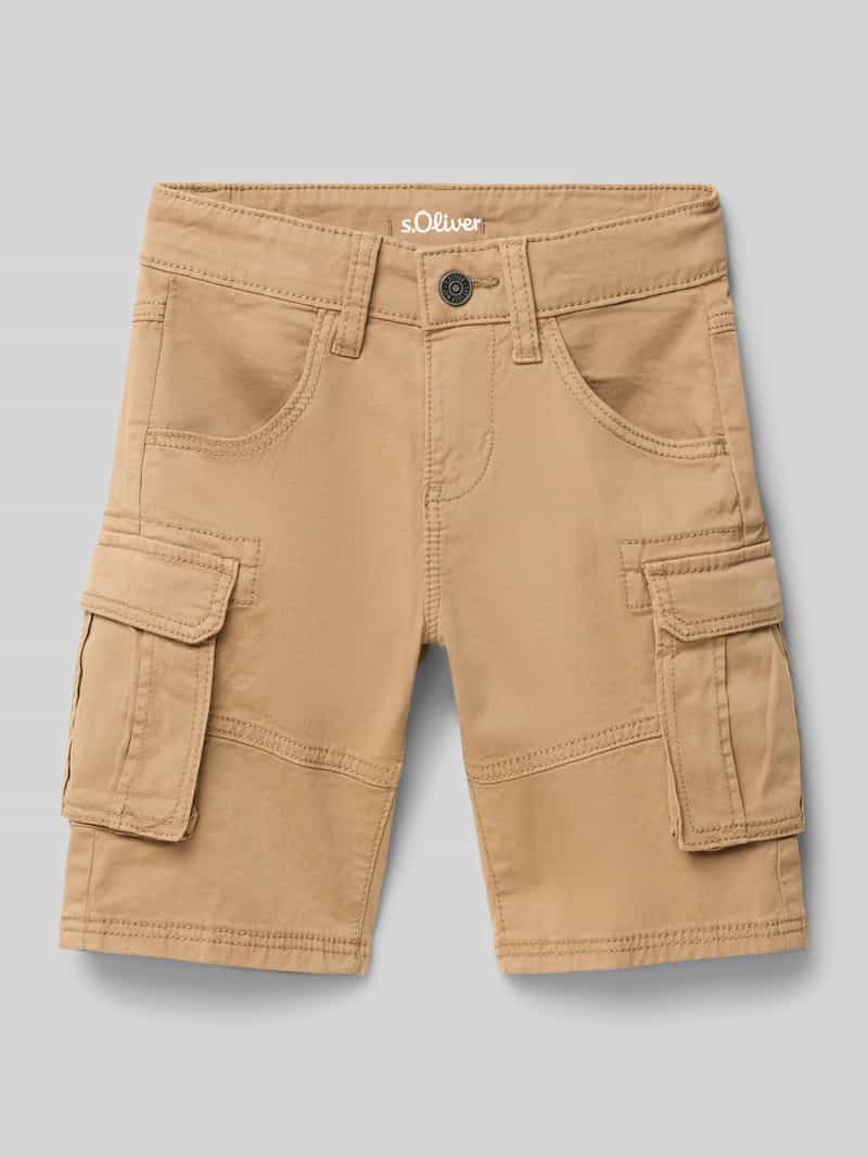 Szorty cargo o kroju slim fit z mieszanki bawełny