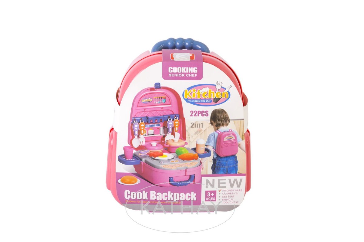 DLA DZIECI MINI KUCHNIA ZESTAW W PLECACZKU