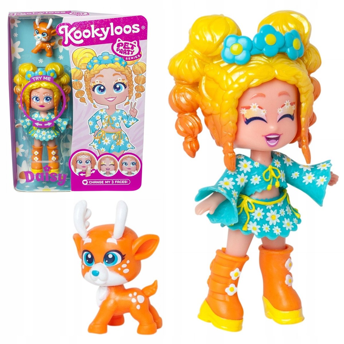 KOOKYLOOS DAISY LALECZKA FIGURKA ZWIERZAK JELONEK PREZENT PARTY MAGICBOX