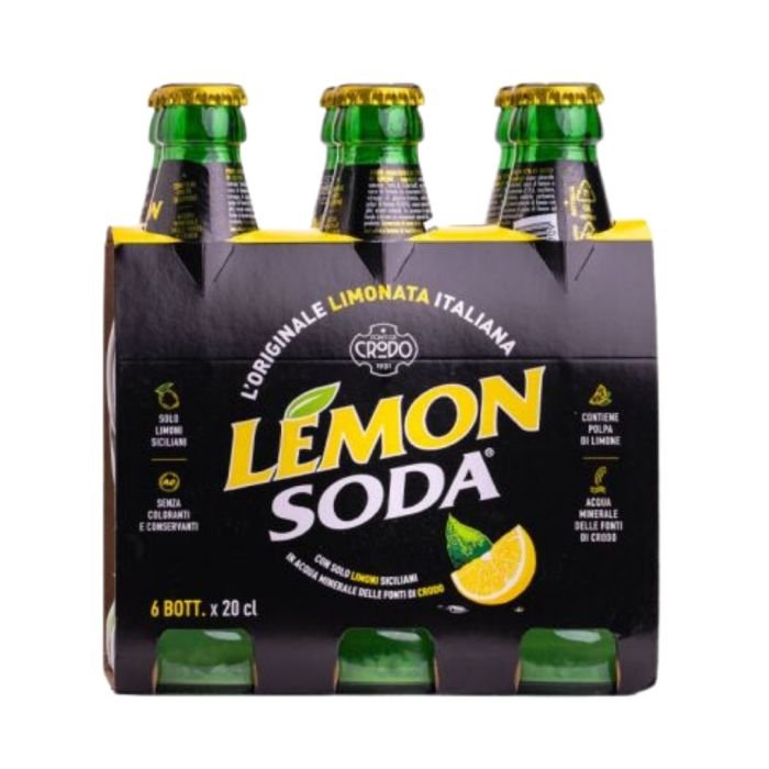 Włoski napój cytrynowy w butelce zgrzewka 6x200 ml - Lemon Soda