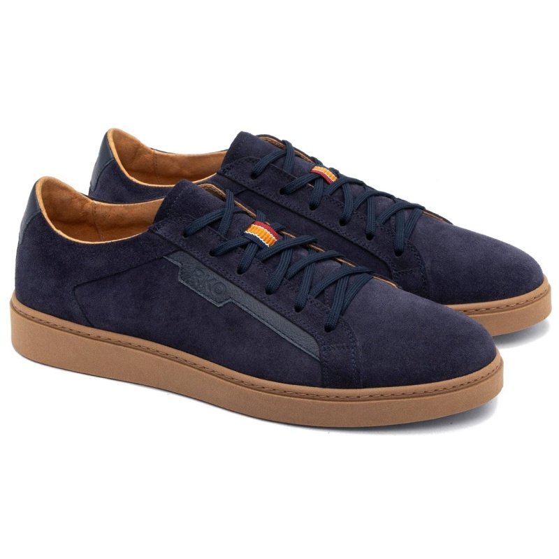 Półbuty męskie skórzane Ryłko IPZD16__ _AZ6F NAVY 40