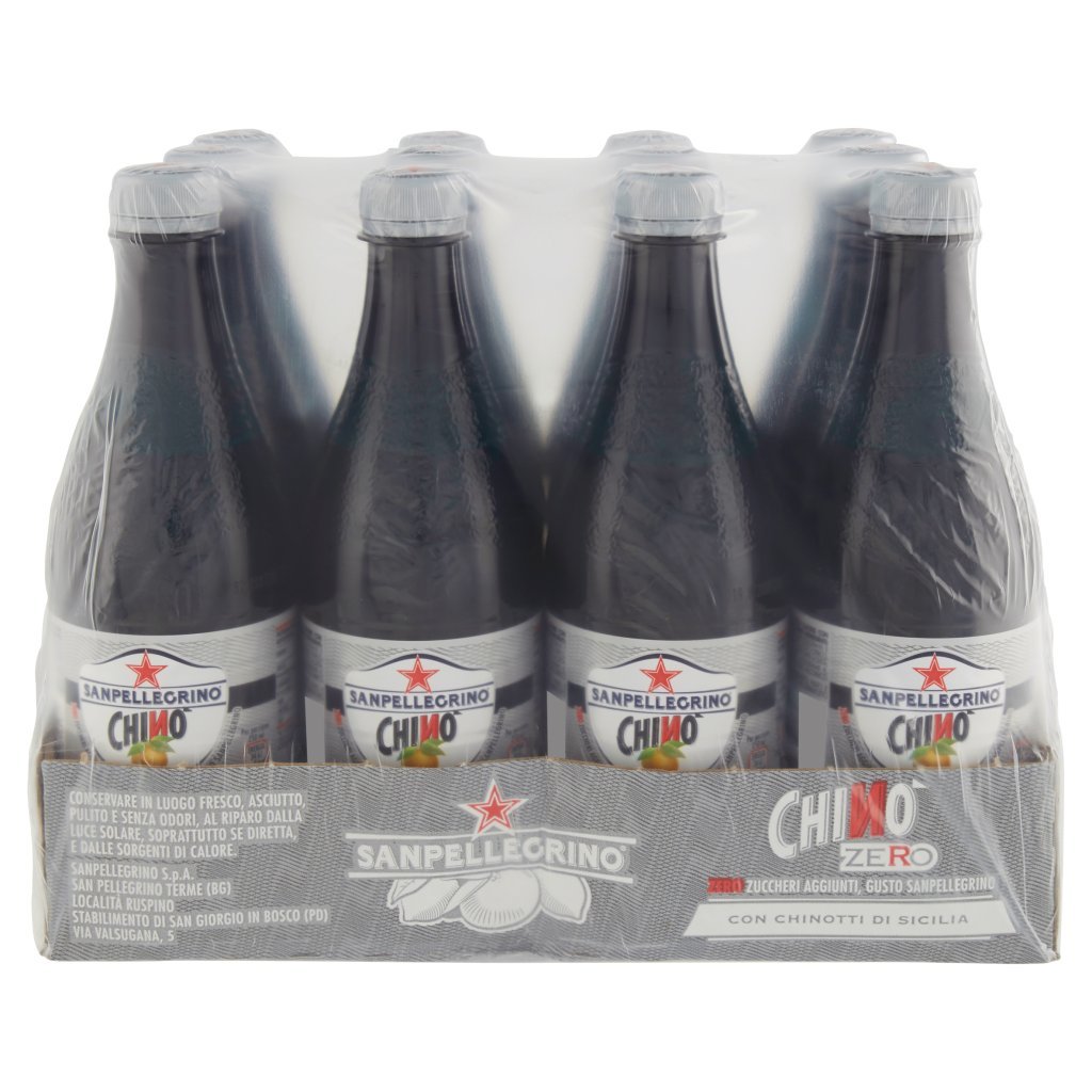 Napój gazowany gorzka pomarańcza Chinotto Zero 12 x 750ml - San Pellegrino