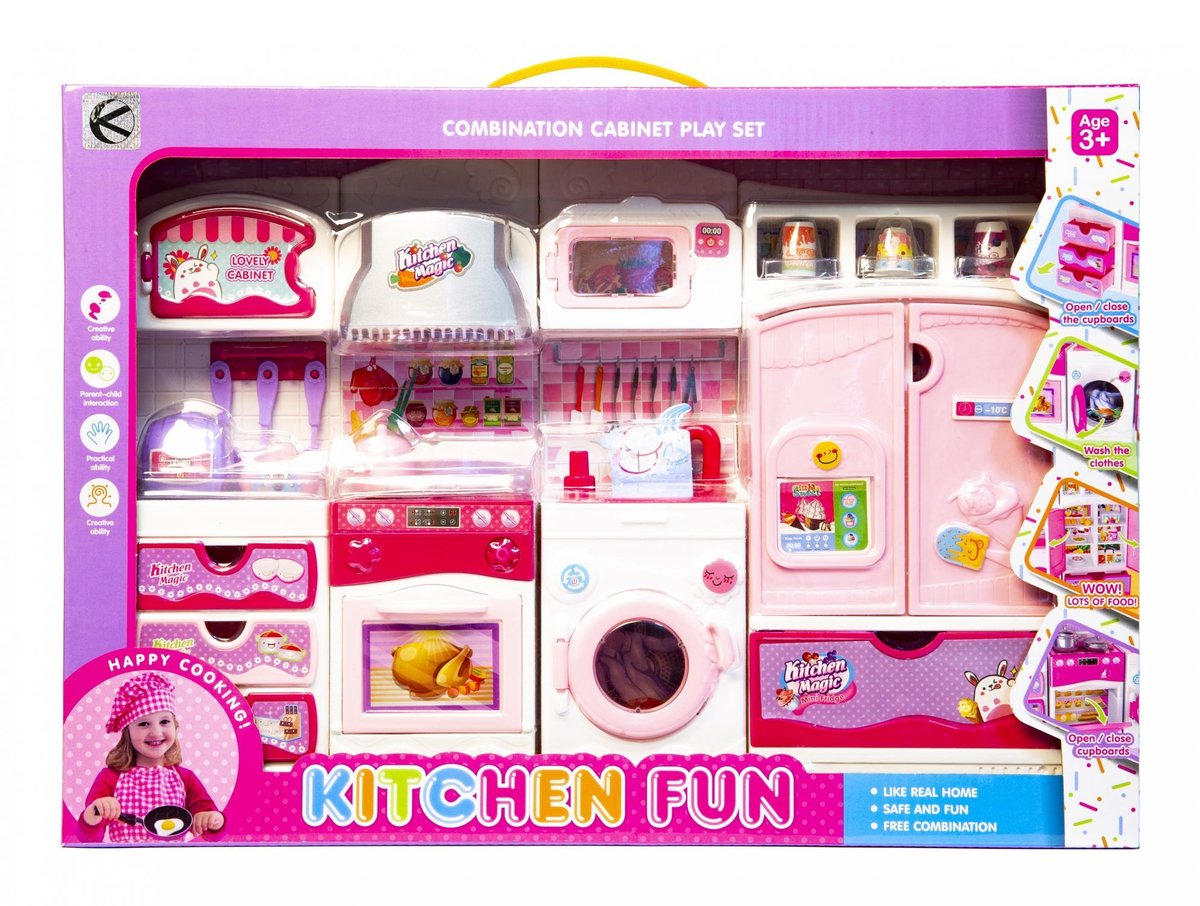 DUŻY ZESTAW MEBELKÓW DLA LALEK KUCHNIA