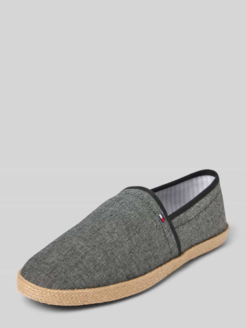 Espadryle z lnu chambray
