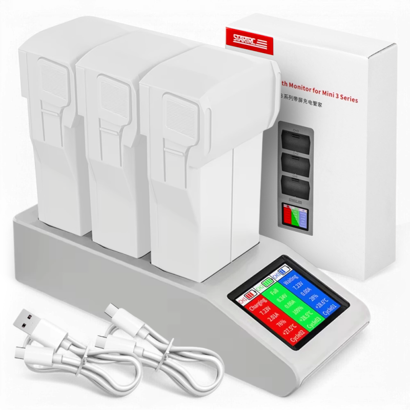 Ładowarka, hub StartRC do akumulatorów drona DJI Mini 4 Pro/ 3 Pro/ 3