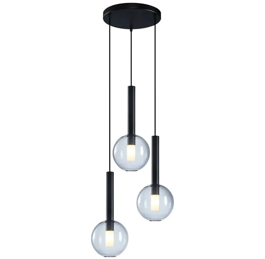 Potrójna czarna lampa wisząca N4-Z87