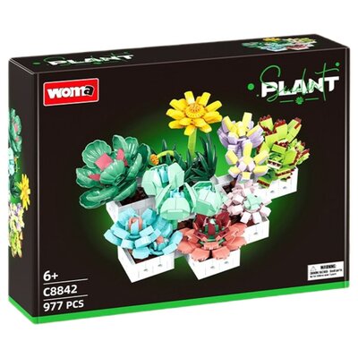 Klocki plastikowe WOMA Rośliny sukulenty C8842-DS