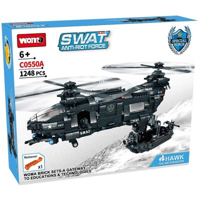 Klocki plastikowe WOMA Helikopter SWAT C0550A-DS