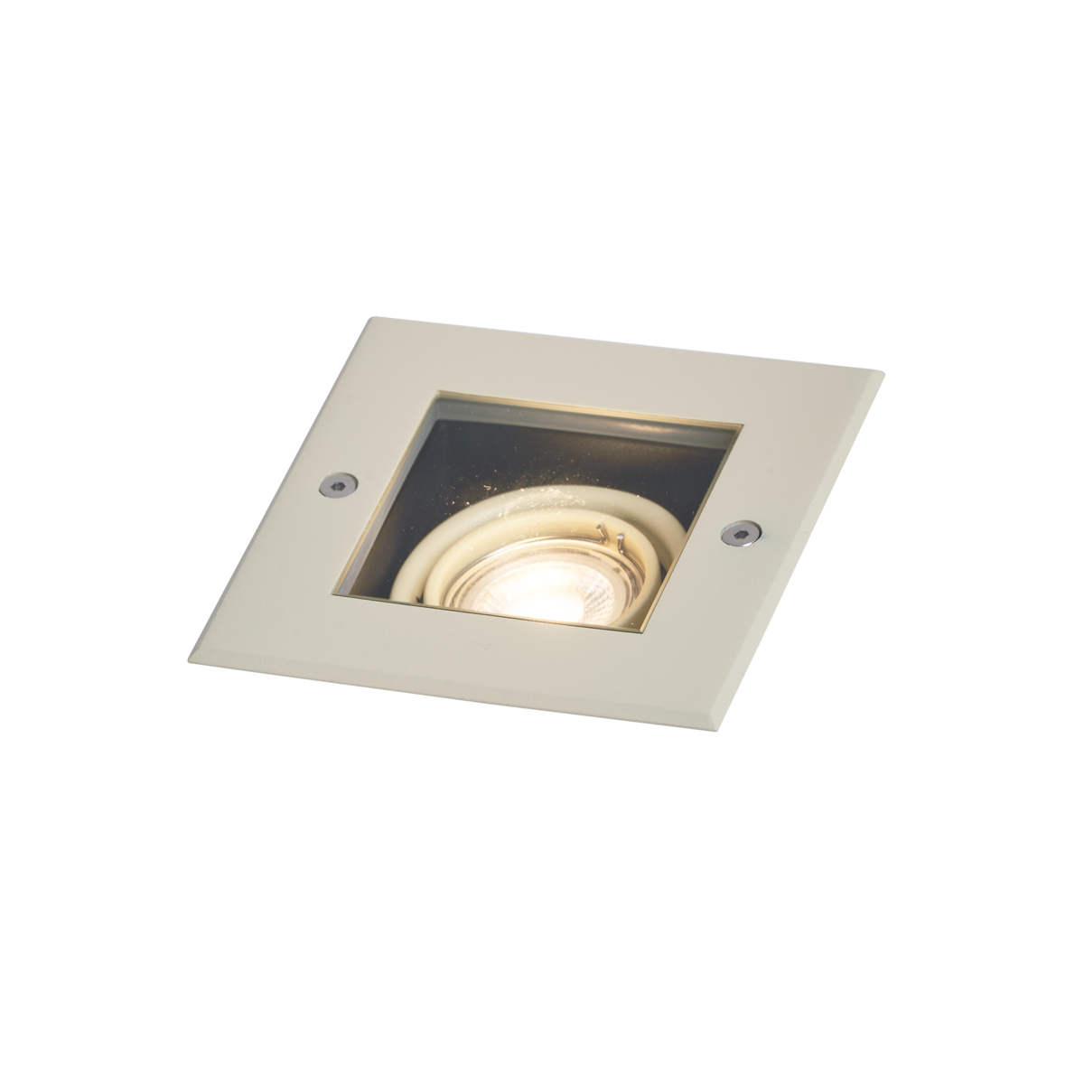 QAZQA Nowoczesny reflektor gruntowy szaro-beżowy GU10 50mm obrotowy i przechylny IP65 - Oneon
