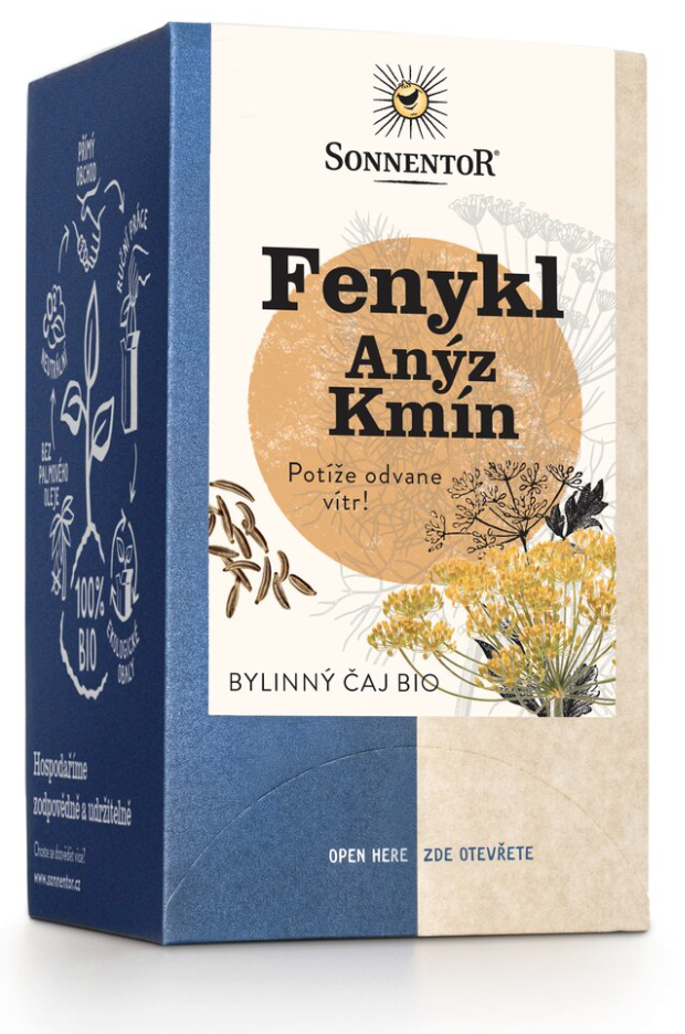Sonnentor - Koper włoski Anyż Kminek, herbata w torebkach, ekologiczna, 18 szt.