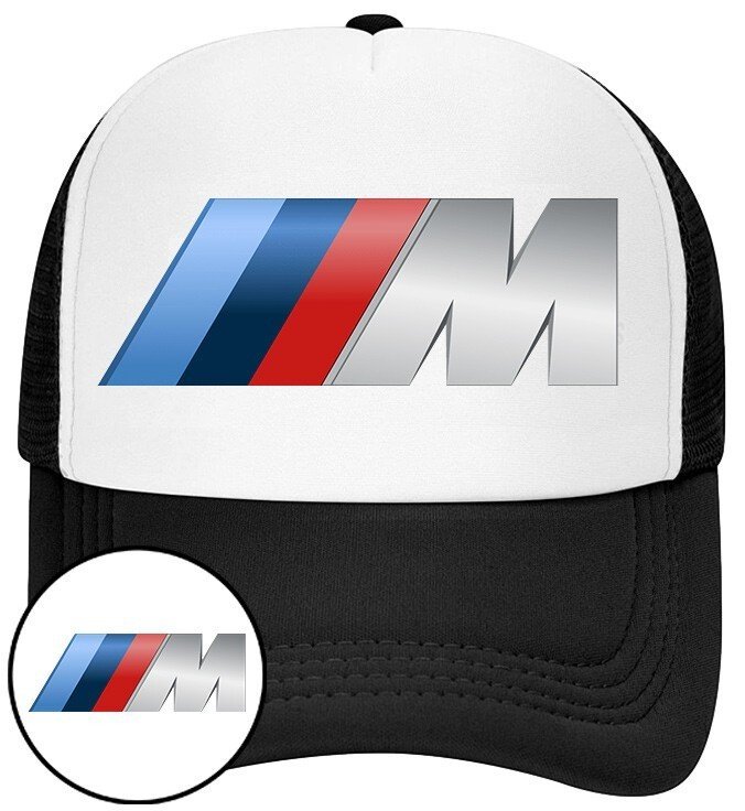 Czapka z Daszkiem BMW M3 Czarna z Nadrukiem Siatka Bejsbolówka