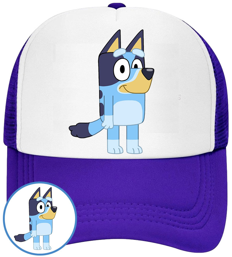 CZAPKA Z DASZKIEM BLUE BLUEY DLA DZIECI LATO SIATKA NIEBIESKA BEJSBOLÓWKA