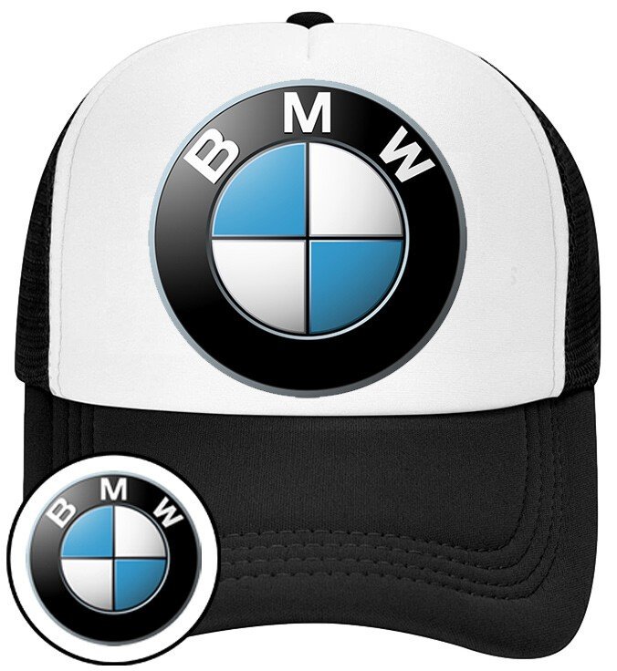 Czapka z Daszkiem BMW Czarna z Nadrukiem Siatka Bejsbolówka
