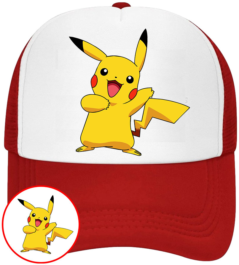 CZAPKA Z DASZKIEM POKEMON PIKACHU DLA DZIECI SIATKA
