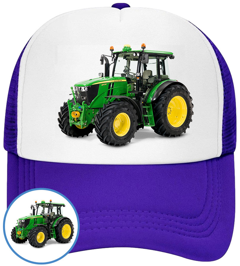 CZAPKA Z DASZKIEM TRAKTOR TRAKTORY DLA DZIECI NIEBIESKA BEJSBOLÓWKA