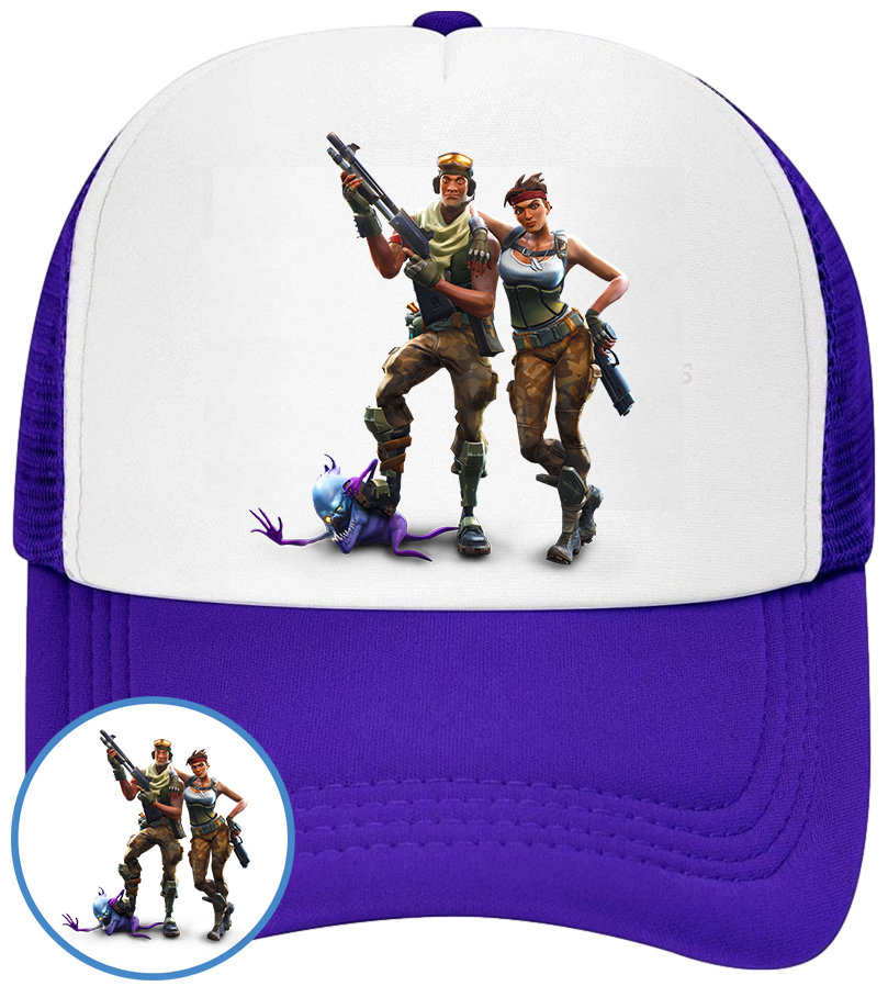 CZAPKA Z DASZKIEM FORTNITE DLA DZIECI NA LATO NIEBIESKA BEJSBOLÓWKA